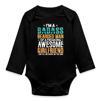Bart Partner Relationship Girlfriend Gift - Body Bébé bio manches longues - noir - Devant