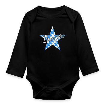 Bavaria Bayern - Baby Bio-Langarm-Body - Schwarz - Vorne