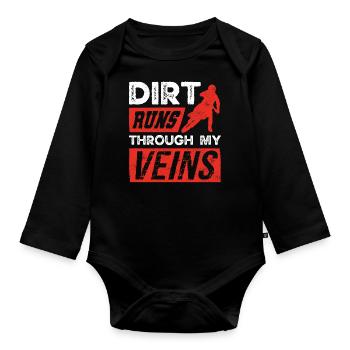 Motards de motocross - Body Bébé bio manches longues - noir - Devant