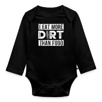 Motocross-Biker - Baby Bio-Langarm-Body - Schwarz - Vorne