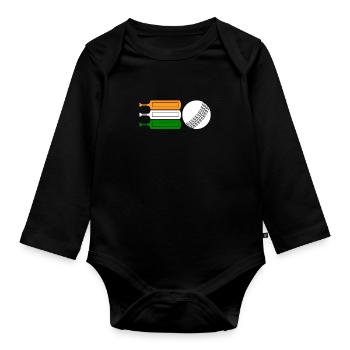 cricket - Organic Longsleeve Baby Bodysuit - black - Front
