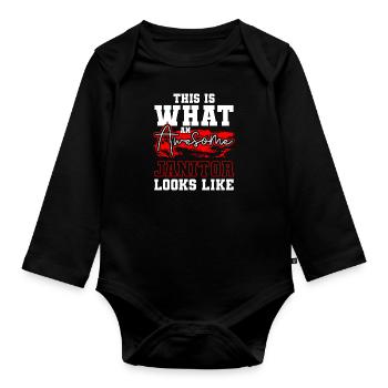Craftsman profession - Organic Longsleeve Baby Bodysuit - black - Front
