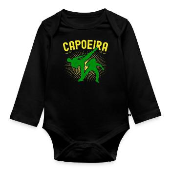 Capoeira - Brazilian Martial Arts and Martial Dance - Organic Longsleeve Baby Bodysuit - black - Front