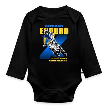 Enduro Offroad - Organic Longsleeve Baby Bodysuit - black - Front