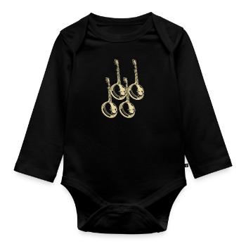 Banjo Banjo joueur Banjoïste - Body Bébé bio manches longues - noir - Devant