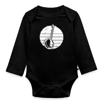 Banjo Banjo joueur Banjoïste - Body Bébé bio manches longues - noir - Devant