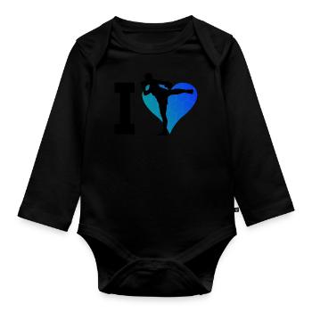 Thai Boxing Thai Boxer Women Thaiboxing Men - Organic Longsleeve Baby Bodysuit - black - Front