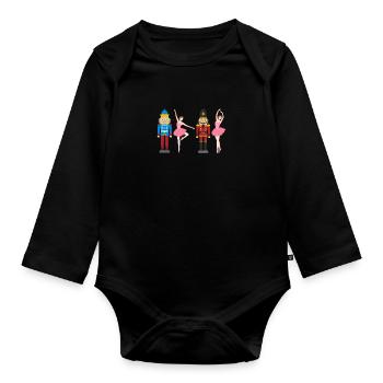 Ballet Ballerine Ballet Danseuse Danse Cadeau - Body Bébé bio manches longues - noir - Devant