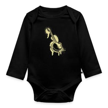 Banjo Banjo joueur Banjoïste - Body Bébé bio manches longues - noir - Devant