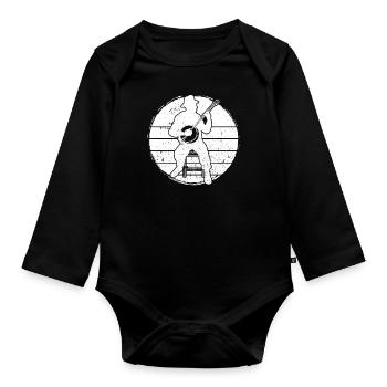 Banjo Banjo joueur Banjoïste - Body Bébé bio manches longues - noir - Devant