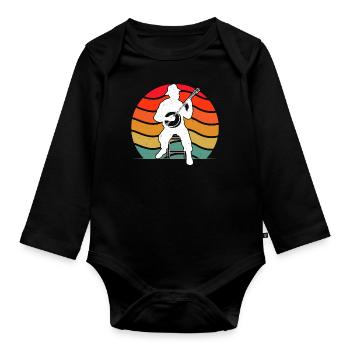 Banjo Banjo joueur Banjoïste - Body Bébé bio manches longues - noir - Devant