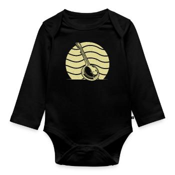 Banjo Banjo joueur Banjoïste - Body Bébé bio manches longues - noir - Devant
