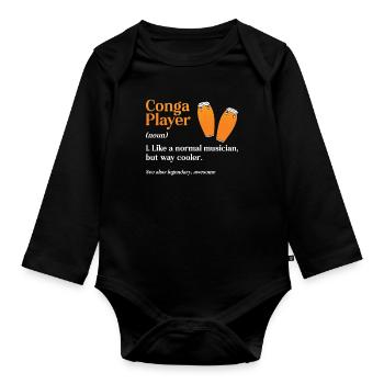Conga Player Like A Normal Percussion Instrument - Baby Bio-Langarm-Body - Schwarz - Vorne