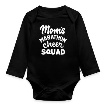 Marathonien - Body Bébé bio manches longues - noir - Devant