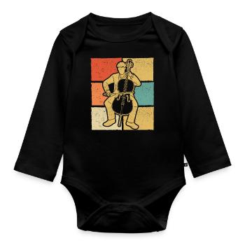 Cello cello player cellist - Organic Longsleeve Baby Bodysuit - black - Front