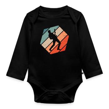 Guitar acoustic guitar electric guitar classical guita - Organic Longsleeve Baby Bodysuit - black - Front