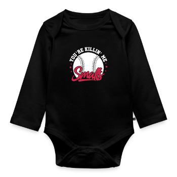 Softball joueur de baseball sports lanceur cadeau - Body Bébé bio manches longues - noir - Devant