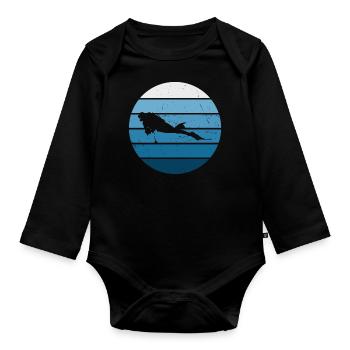 Plongée sous-marine Plongeur Tauchen Plongée sous-marine Tauchen - Body Bébé bio manches longues - noir - Devant