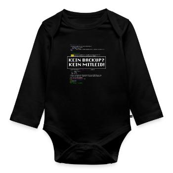 Kein Backup Kein Mitleid IT-Berater Admin - Baby Bio-Langarm-Body - Schwarz - Vorne