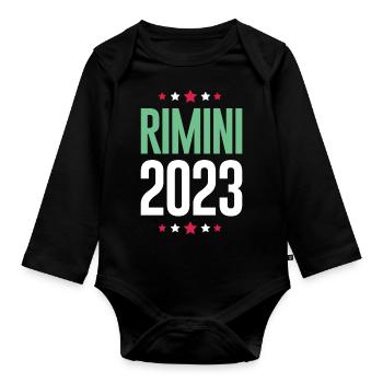Rimini 2023 - Baby Bio-Langarm-Body - Schwarz - Vorne