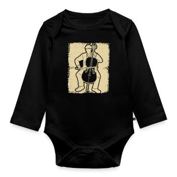 Cello Cellospieler Cellist - Baby Bio-Langarm-Body - Schwarz - Vorne