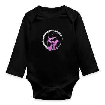 Ballett - Baby Bio-Langarm-Body - Schwarz - Vorne
