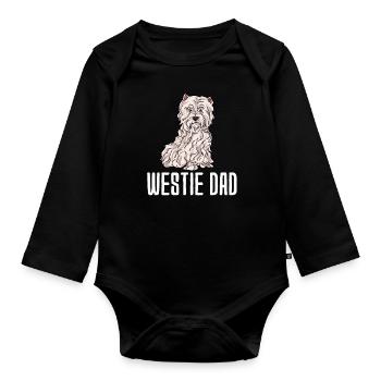 West Highland Terrier - Organic Longsleeve Baby Bodysuit - black - Front