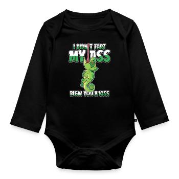 Chameleon Chamäleon - Organic Longsleeve Baby Bodysuit - black - Front
