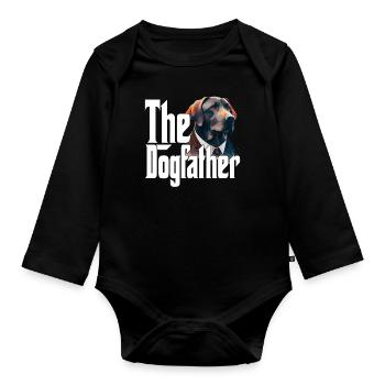 Labrador Retriever Dog Dad Dogfather Dogs Daddy Fa - Organic Longsleeve Baby Bodysuit - black - Front