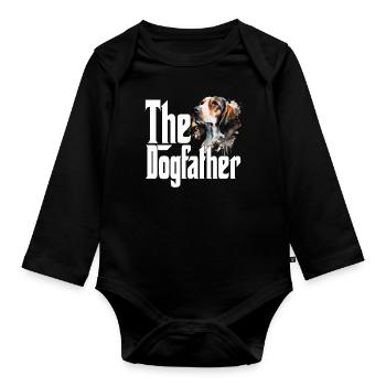 Beagle Dog Dad Dogfather Dogs Daddy Father Rottie - Body Bébé bio manches longues - noir - Devant