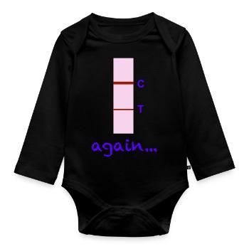 Corona again - Organic Longsleeve Baby Bodysuit - black - Front
