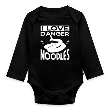 Snake owners, snake lovers, snakes - Organic Longsleeve Baby Bodysuit - black - Front