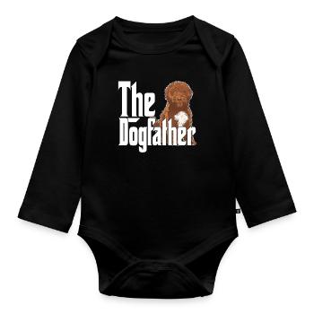 Cockapoo Dog Papa Dogfather Chiens Papa Père Rotti - Body Bébé bio manches longues - noir - Devant