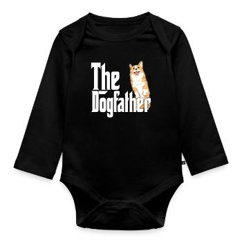 Corgi Dog Dad Dogfather Dogs Daddy Father Rottie - Baby Bio-Langarm-Body - Schwarz - Vorne