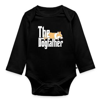 Corgi Dog Dad Dogfather Dogs Daddy Father Rottie - Baby Bio-Langarm-Body - Schwarz - Vorne