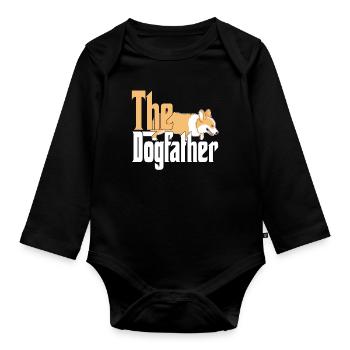Corgi Dog Dad Dogfather Dogs Daddy Father Rottie - Baby Bio-Langarm-Body - Schwarz - Vorne
