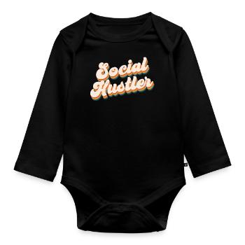 Social worker - Organic Longsleeve Baby Bodysuit - black - Front