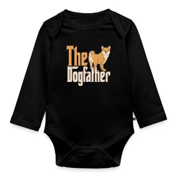 Shiba Inu Chien Papa Chien Père Chiens Papa Père Rott - Body Bébé bio manches longues - noir - Devant