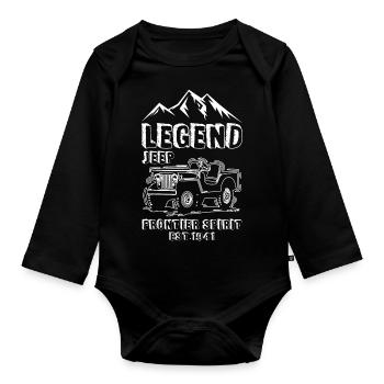 Legend Jeeps Frontier Spirit 1941 - Organic Longsleeve Baby Bodysuit - black - Front