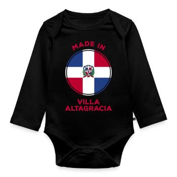 Villa Altagracia Dominikanische Republik - Baby Bio-Langarm-Body - Schwarz - Vorne