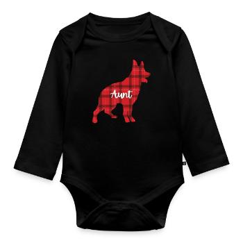 Australian Cattle Dog - Organic Longsleeve Baby Bodysuit - black - Front
