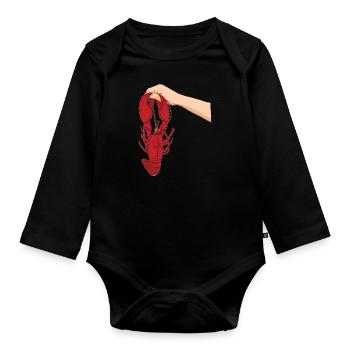 Hummer Lobster - Baby Bio-Langarm-Body - Schwarz - Vorne