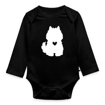 Chien esquimau américain - Body Bébé bio manches longues - noir - Devant