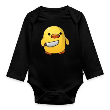 Böses Küken - Baby Bio-Langarm-Body - Schwarz - Vorne