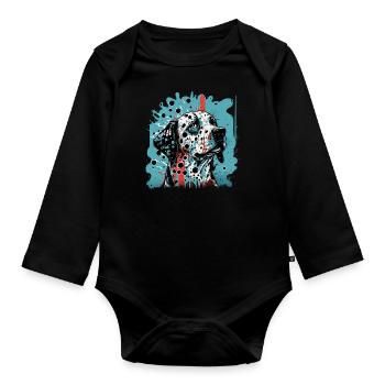 Dalmate - Body Bébé bio manches longues - noir - Devant
