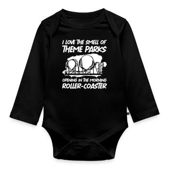 Roller Coaster For A Theme Park - Organic Longsleeve Baby Bodysuit - black - Front