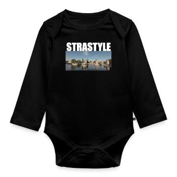 Strastyle - Body Bébé bio manches longues - noir - Devant