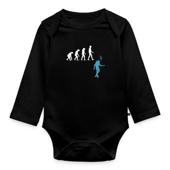 Scuba Diving Evolution Diving Fins - Organic Longsleeve Baby Bodysuit - black - Front