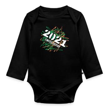 Limited Edition 2021 - Organic Longsleeve Baby Bodysuit - black - Front