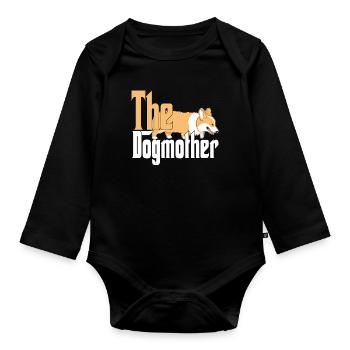 Corgi Dog Mom Dogmother Dogs Mommy - Baby Bio-Langarm-Body - Schwarz - Vorne
